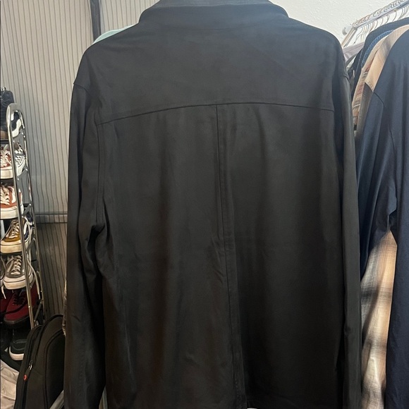 Robert Barakett Black Suede Shirt Jacket - Picture 7 of 7